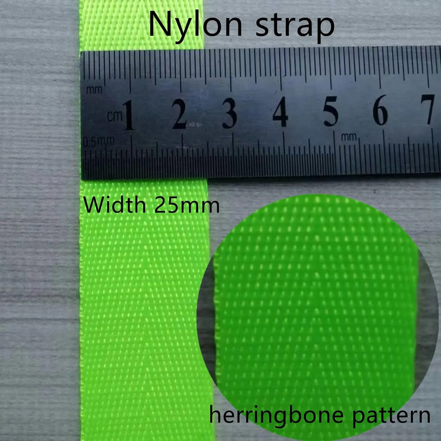 Nylon Webbing 1 inch 1.5 inch Webbing Straps for Bags, Backpack, Belt, Crafting DIY, Repairing, 10 Yards
