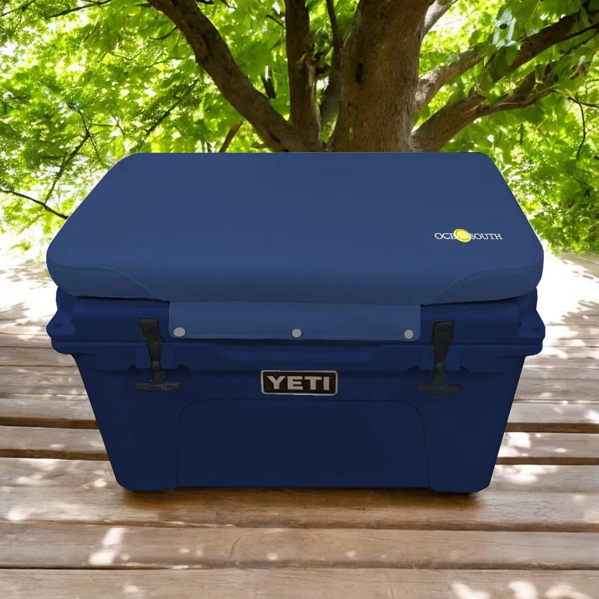 Oceansouth Seat Cushions for Yeti Coolers (Press Stud Fittings) (White, YETI 65) Camping yeti seat Cushion Handle Beach Chair ice Box chests and Coolers Foam Cooler Boat Seats