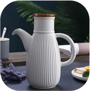 Oil Can Olive or Vinegar Bottle Anti-Leakage,Olive Oil Vinegar Dispenser Bottle 750ml, kitchen Cruet Condiment Bottle with Cap Dust Proof and Leak-Proof-blue