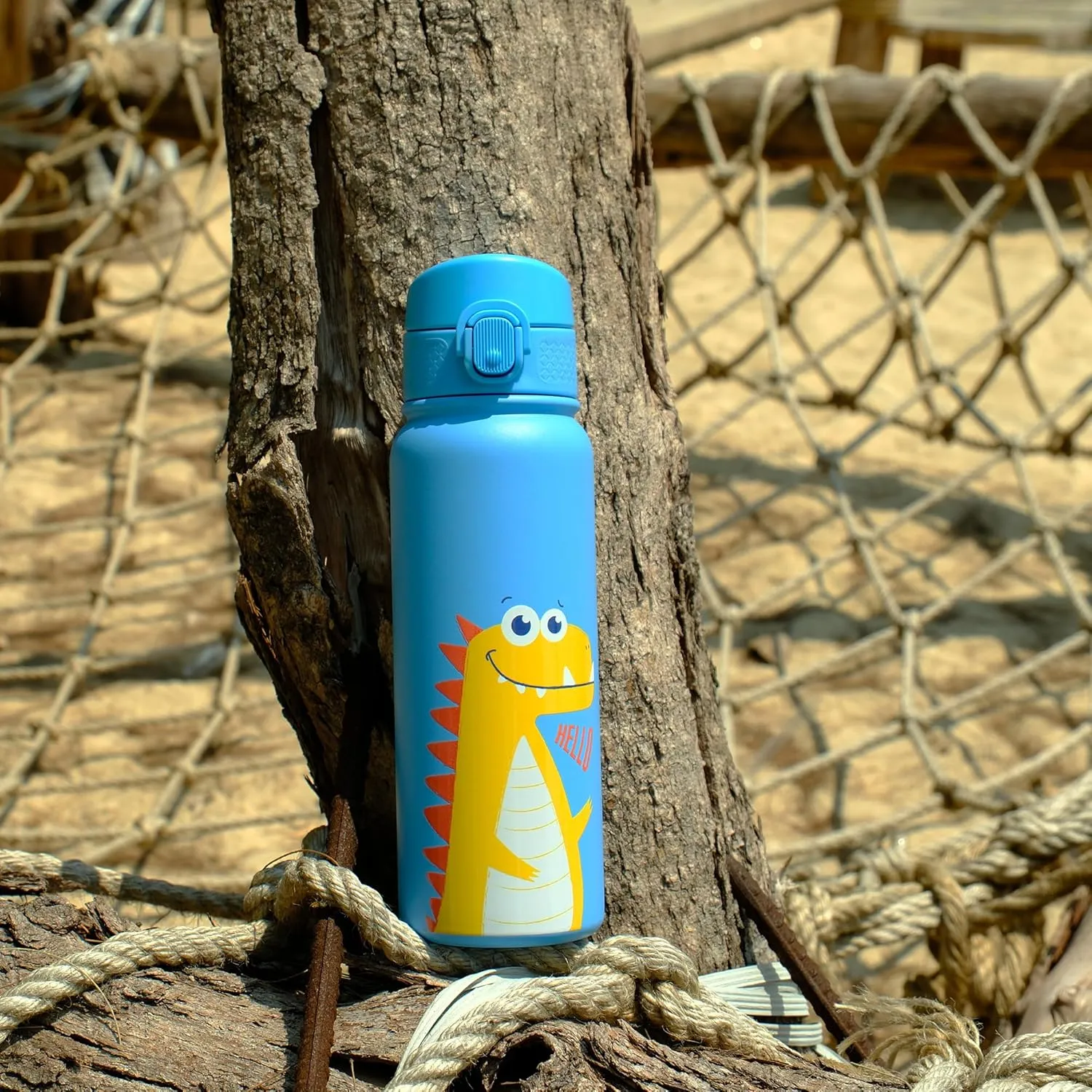 OLDLEY 20 Oz Insulated Stainless Steel Water Bottle For Kids, With Straws Leak-proof, Kids Water Bottles For School Boys Girls,Dinosaur