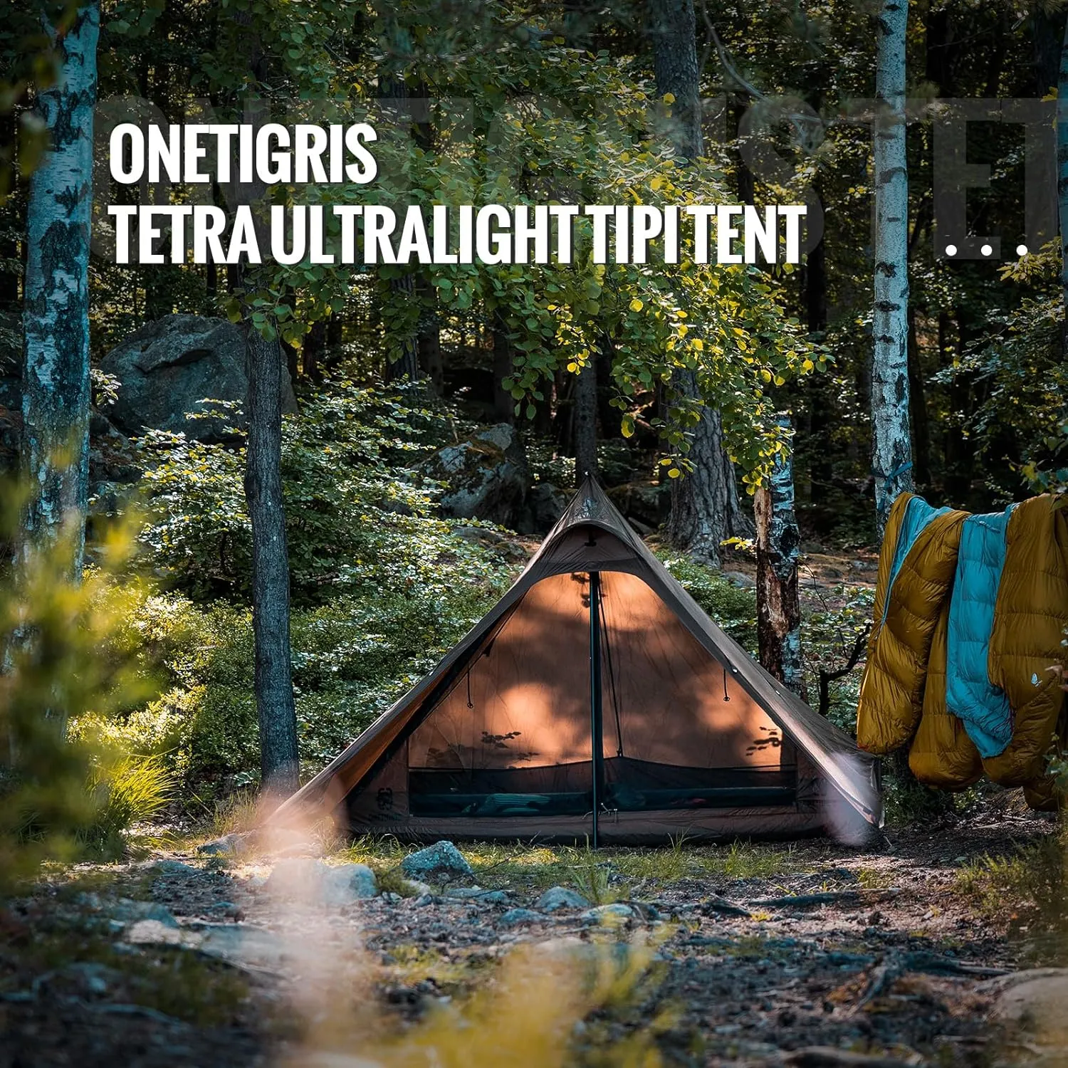 OneTigris Tetra Ultralight Tent, Upgraded, 1-2 Person, Waterproof, 3 Season, Ideal for Camping Hiking Trekking Backpacking Bushcraft