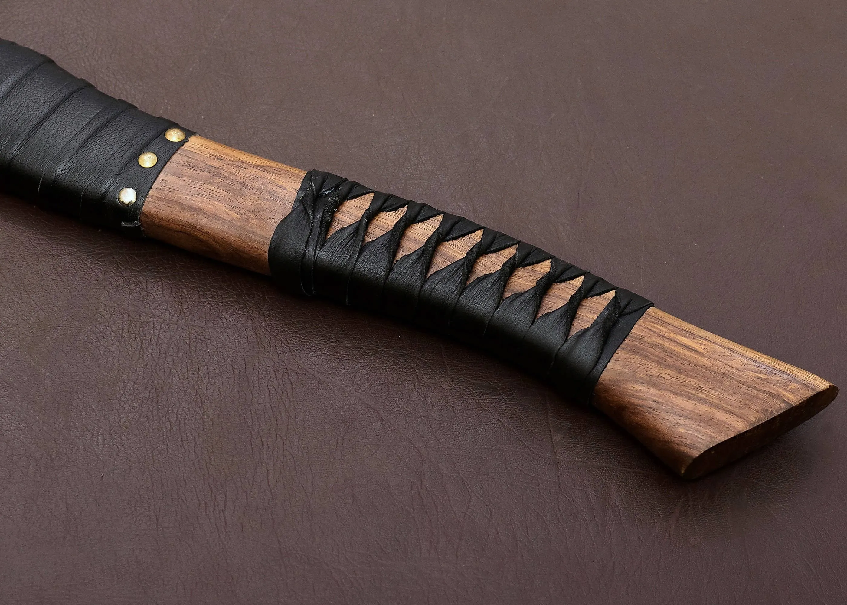 Only Viking Axe - Black Leather Wrap