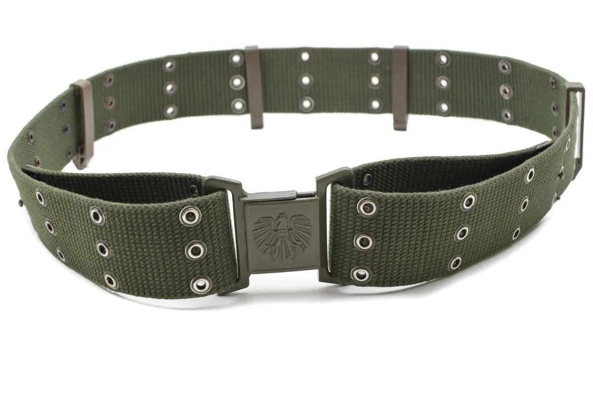 Original Austrian military combat belt troops tactical Alice webbing canvas OD