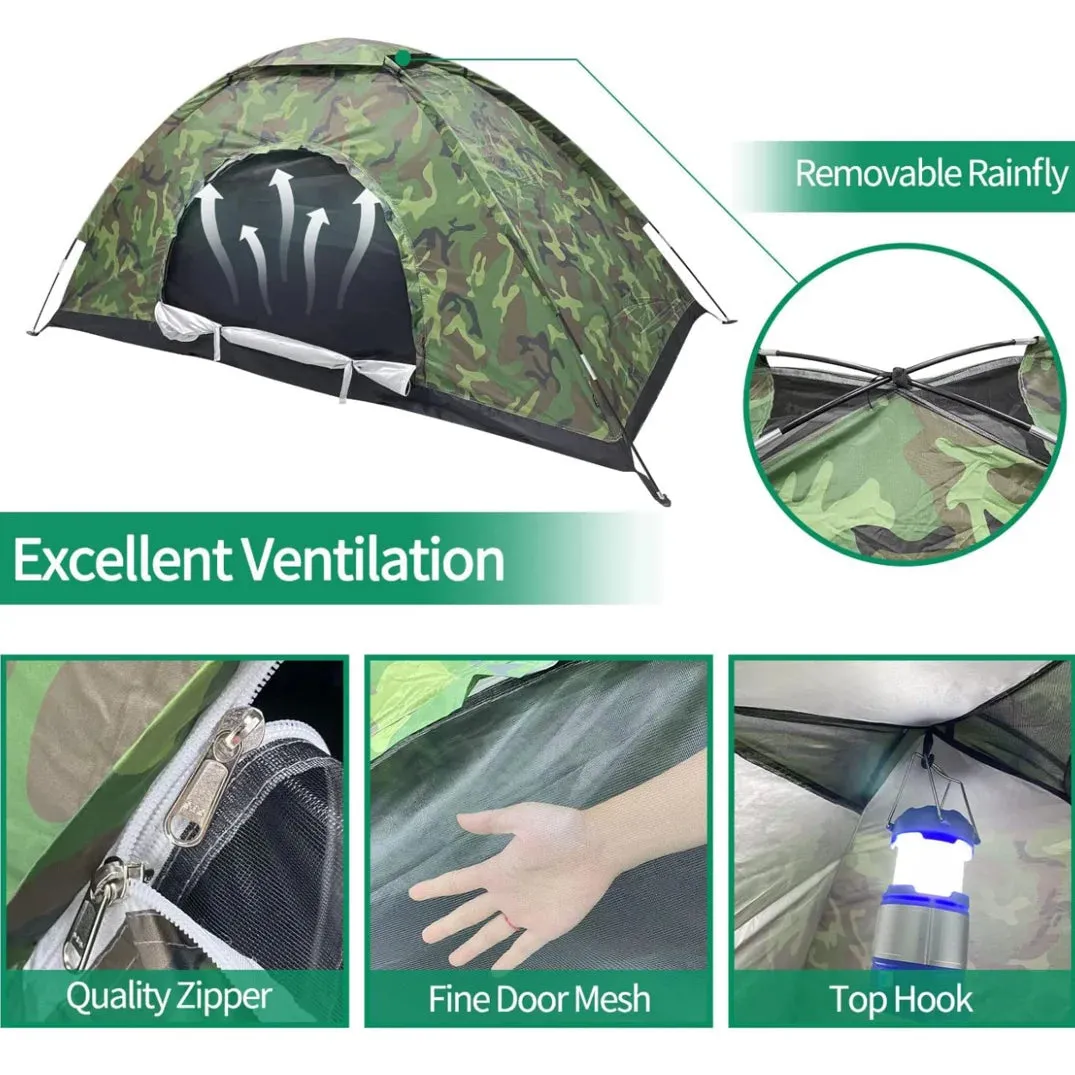 OTVIAP Camouflage UV Waterproof One Person Tent