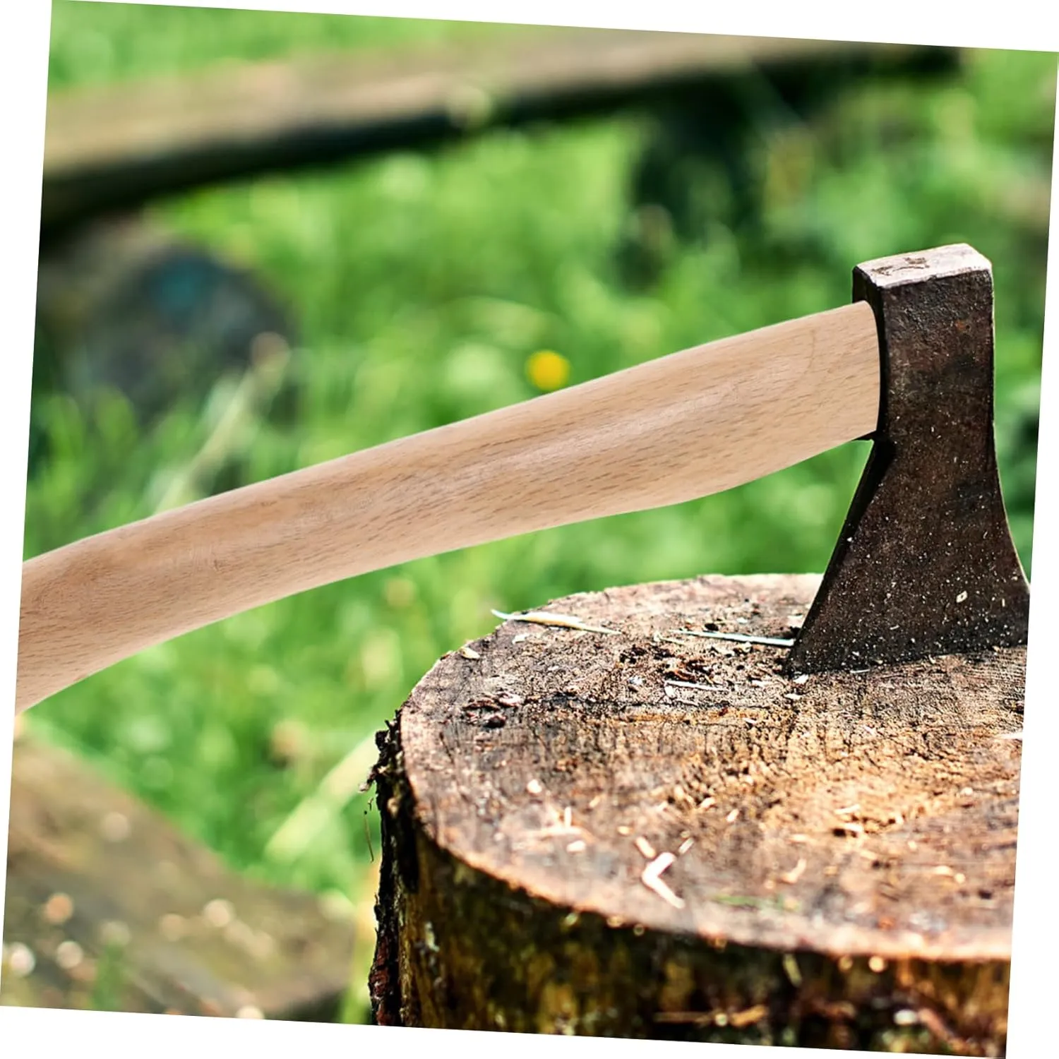 Outdoor Axe Handle Replacement for Firewood Gardening Hiking Hardwood Construction No Burrs Safe Grip