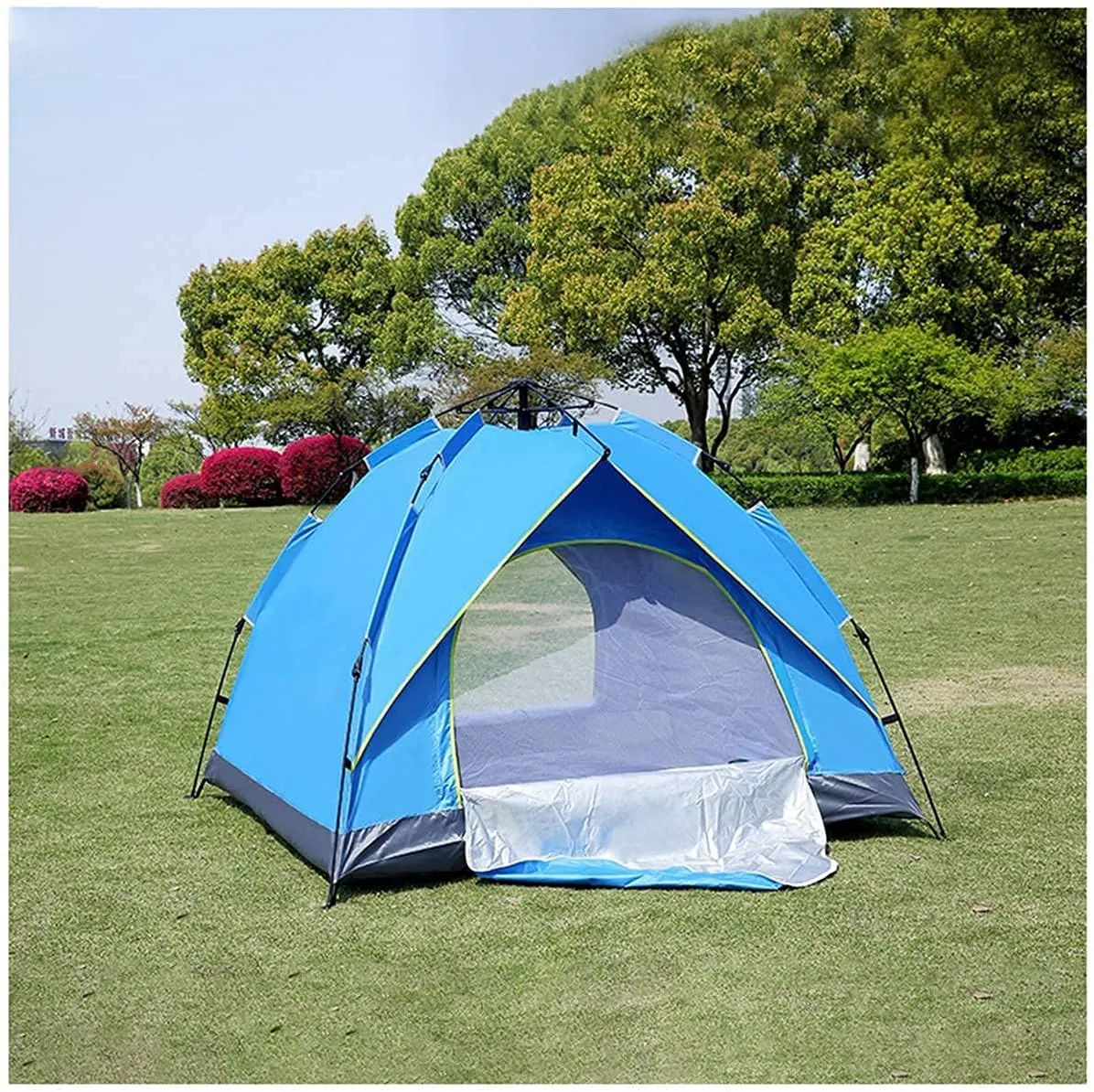 Outdoor Camping Tent Family Waterproof Camping Tents Easy Setup with Moisture-Proof pad Tent Sun Shade 2/3／4 Person