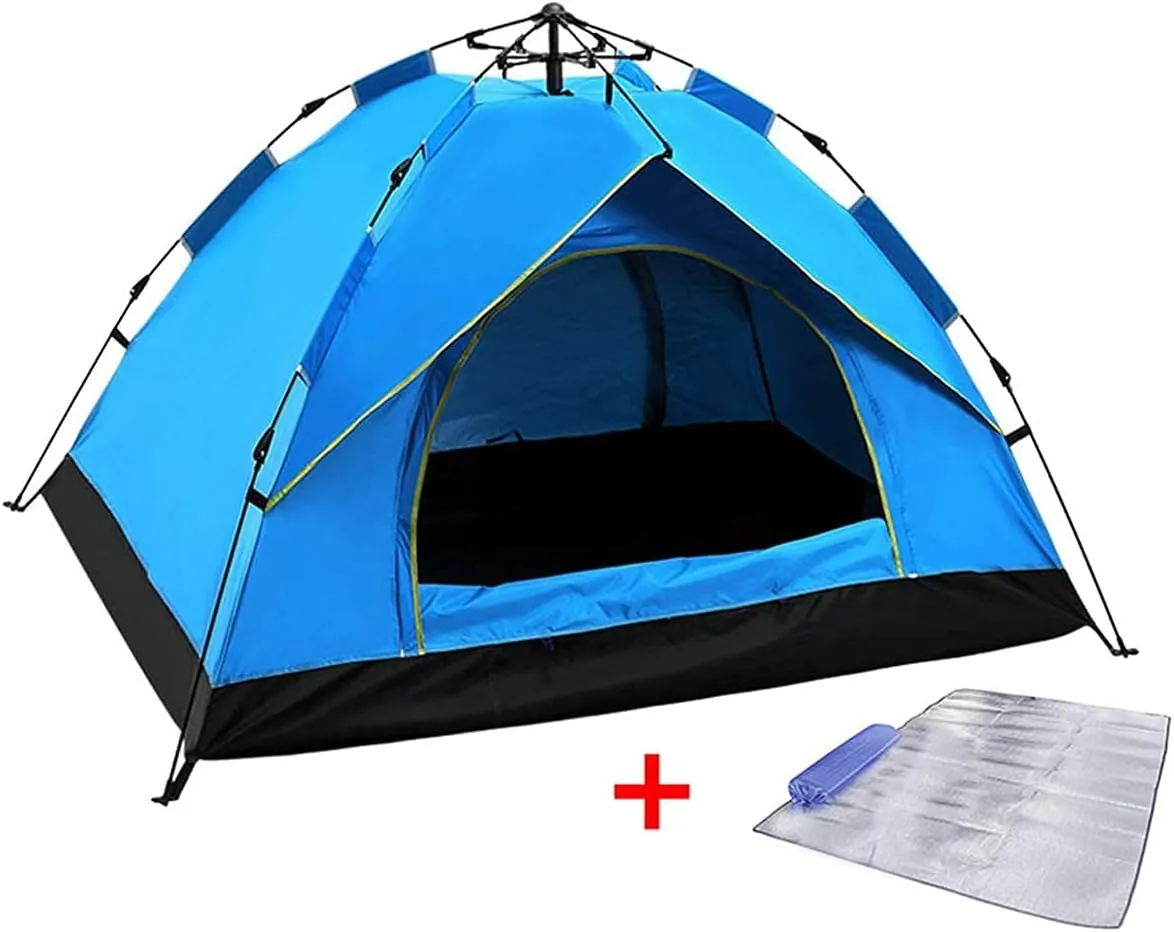 Outdoor Camping Tent Family Waterproof Camping Tents Easy Setup with Moisture-Proof pad Tent Sun Shade 2/3／4 Person