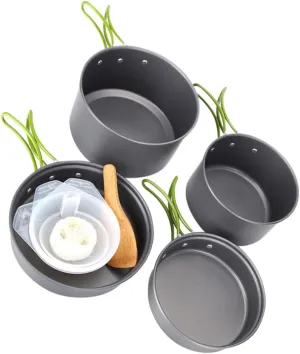 Outdoor Cooking Supplies Camping Soup Pot Set Non-Stick Coating Insulated Handle Compact for Adventure