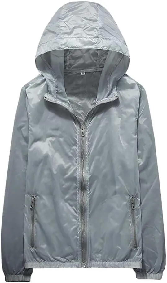 Outdoor Hooded UV Sun Protection Lightweight Jacket Water Resistant Beach Coat