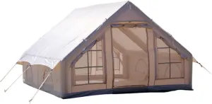 Outdoor Inflatable Camping Tent with Air Pump, 5-8 Person Glamping Tents Easy Setup Waterproof House for Fishing, Camping & Hiking
