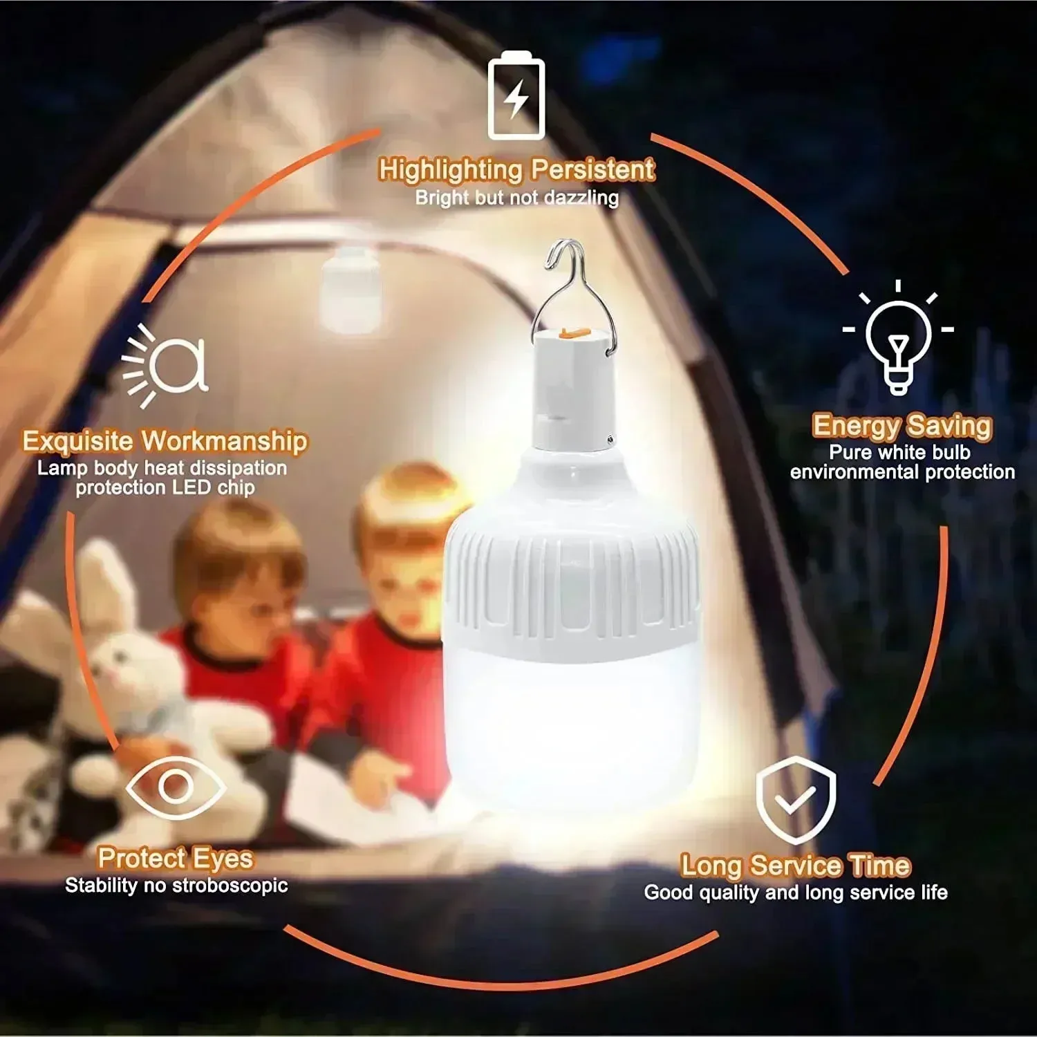 Outdoor USB Rechargeable LED Light Bulb