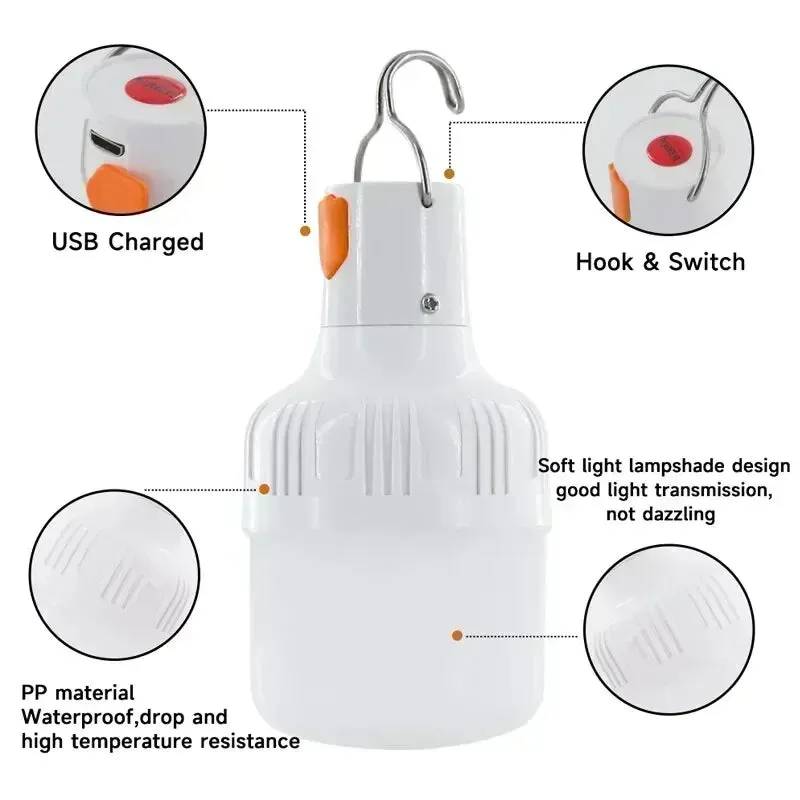 Outdoor USB Rechargeable LED Light Bulb