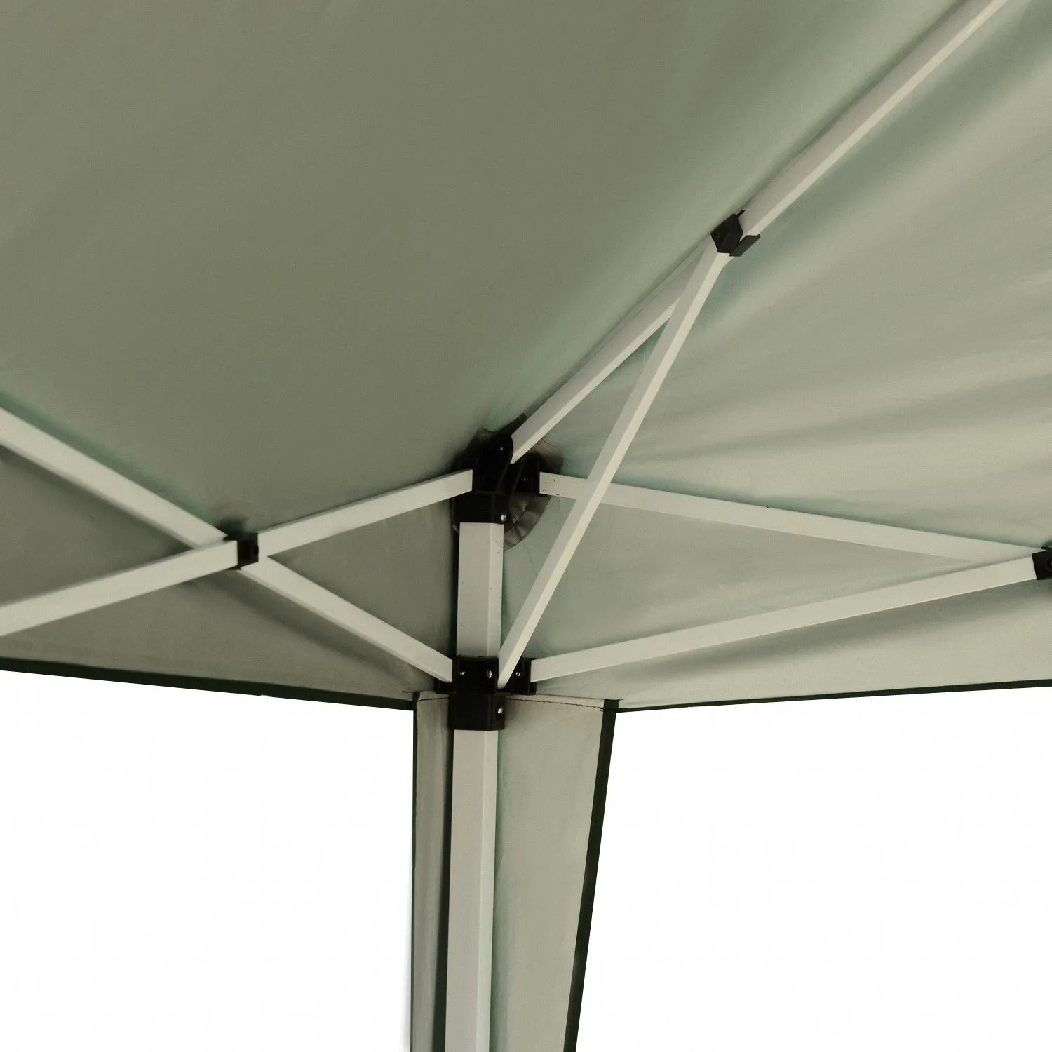 Outsunny 10x10ft Folding Pop Up Tent Outdoor Gazebo Canopy With Carrying Bag, Green|Outsunny 10x10ft Tente Escamotable Pliante D'exterieur Avec Auvent De Gazebo Avec Sac De Transport,