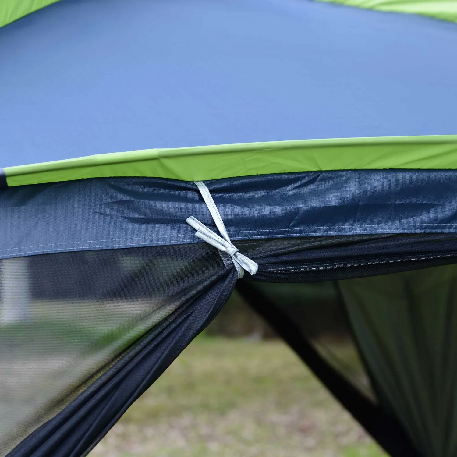 Outsunny 12' X12' X 7' 5-8 Persons Portable Outdoor Camping Tent Water Resistant Shelter Hiking Pop |Outsunny 12'x12'x7' 5-8 Personnes Tente De Camping En Plein Air Portable Abri Resistant A L'eau Rand