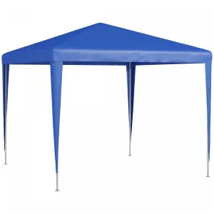 Outsunny 9' X 9' Party Tent Portable Gazebo Canopy For Weddings Parties Outdoor Sunshade With Dresse|Outsunny Tonnelle De Tente De Fete Portable 9' X 9' Avec Pieds, Bleu