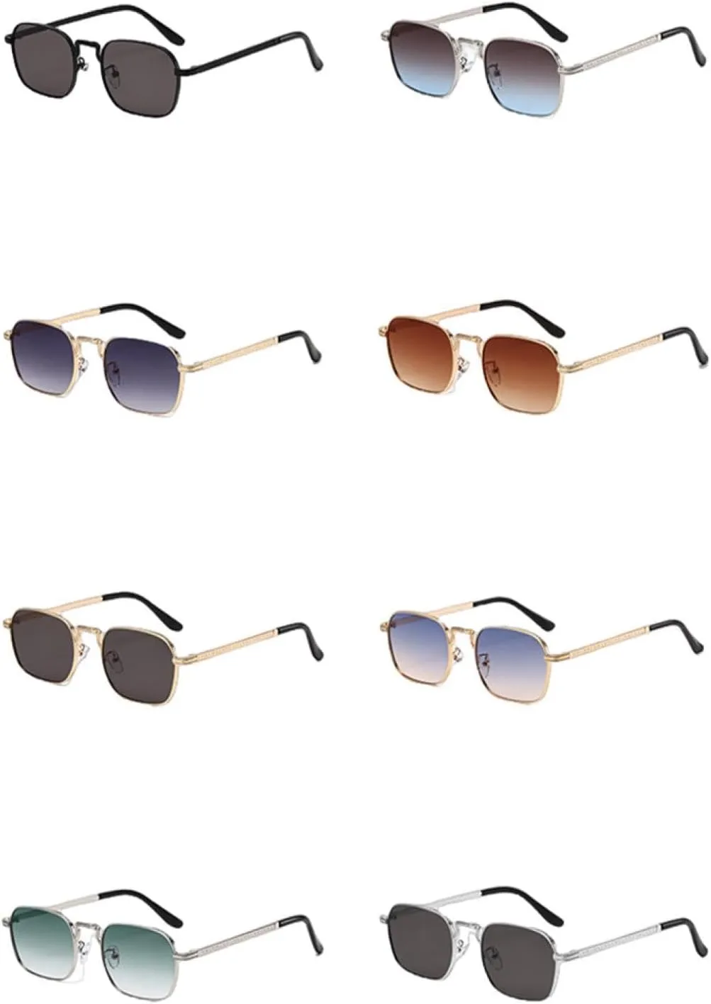 Oval Metal Fashionable Retro Men Sunglasses Women Uv Resistant Eyeglass Luxury Uv400