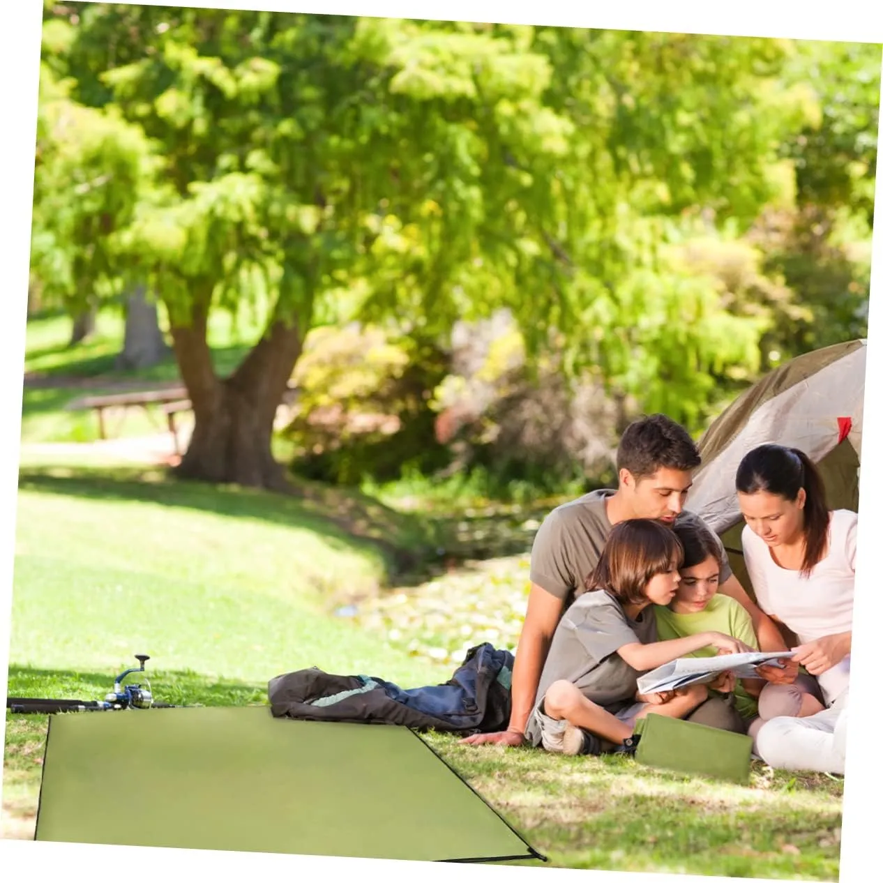 Oxford Cloth Camping Mat Waterproof Ground Mat Portable Outdoor Blanket Multi-Functional Car Sunshade Beach Picnic Pad