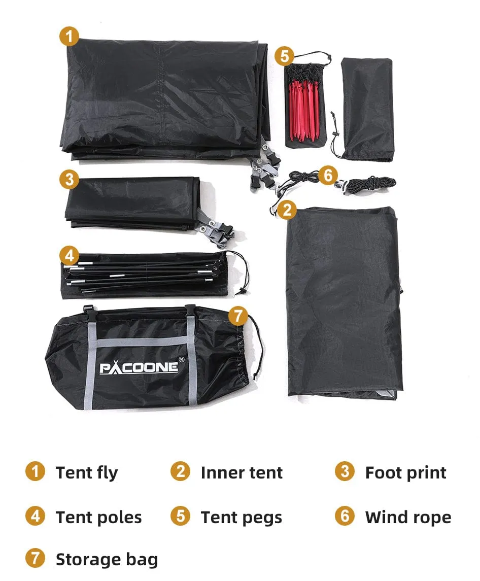 PACOONE - Premium Ultralight 20D Nylon Camping Tent