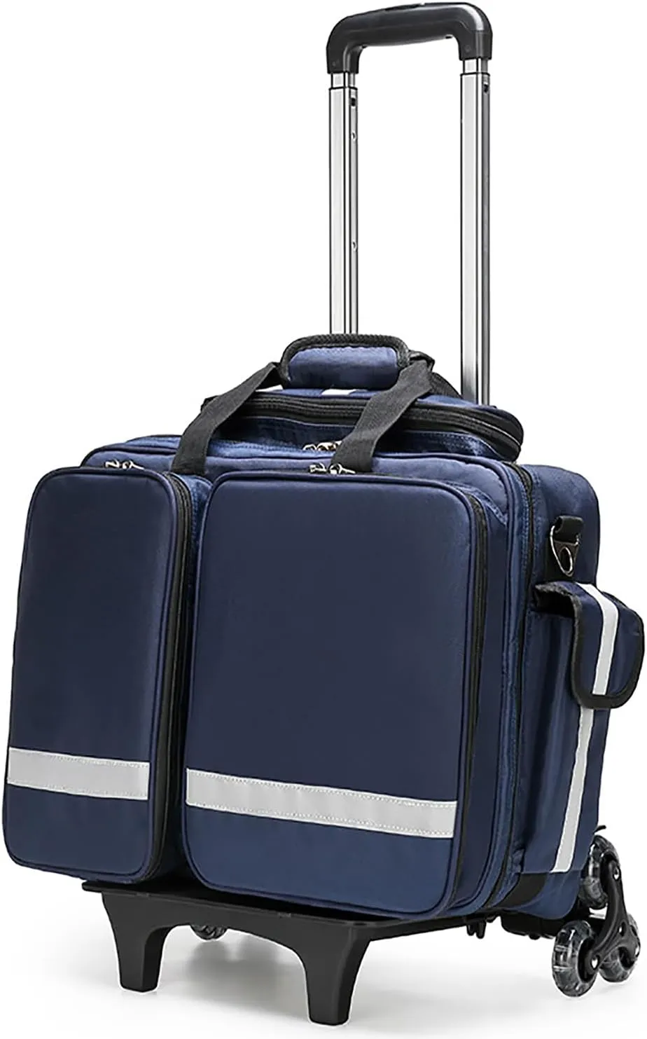 Paramedics Medical Trolley Bag with Wheels - Large Capacity Waterproof First Aid Kit for Emergency First Responders - Trauma Bag on Wheels(Blue)