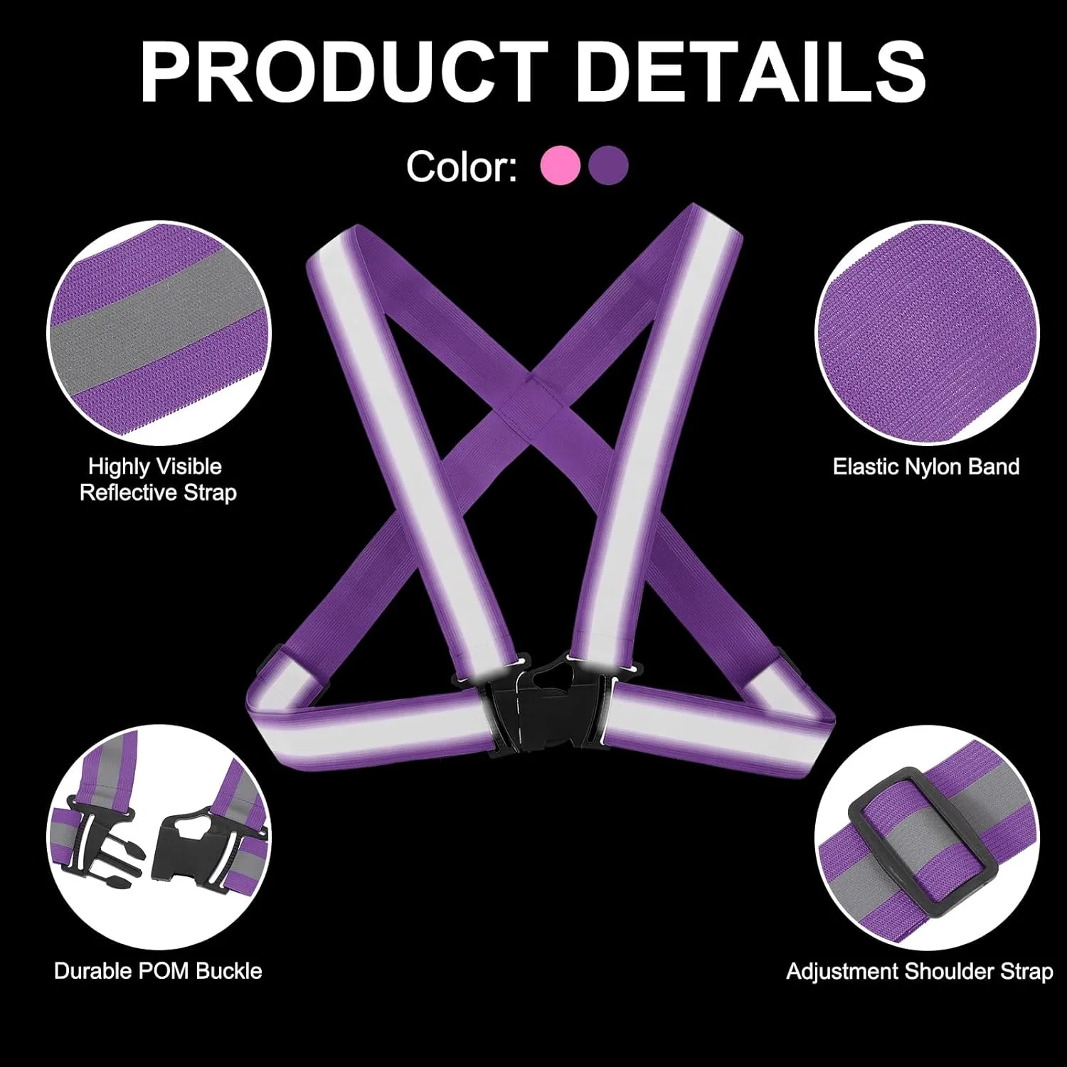 PATIKIL Adjustable Reflective Running Belt