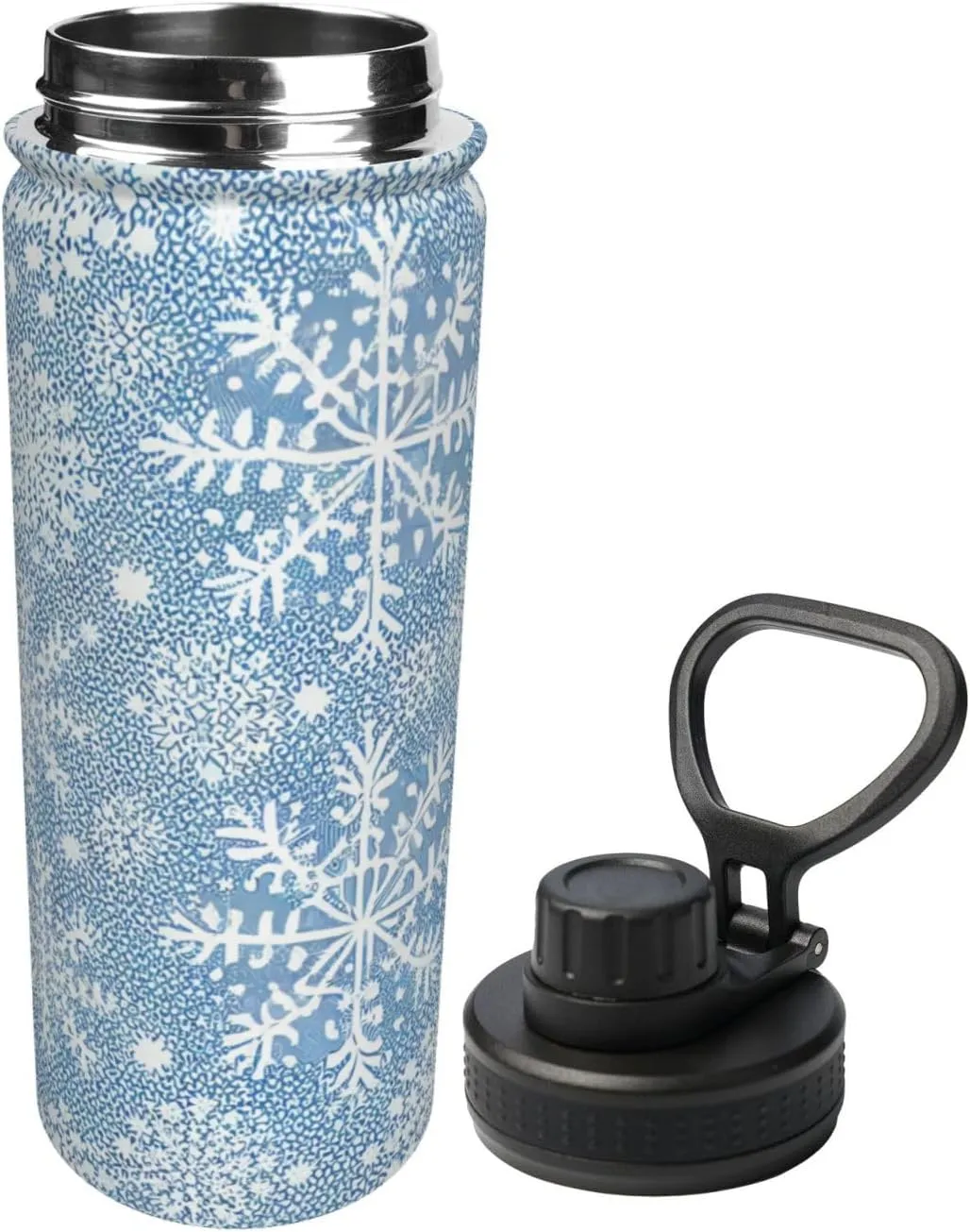 Paw Print pattern 18 oz Stainless Steel Water Bottle, Vacuum Insulated Double Walled Leak Proof Sports Water Bottle，Thermo Mug Keep Cold and Hot,Blue