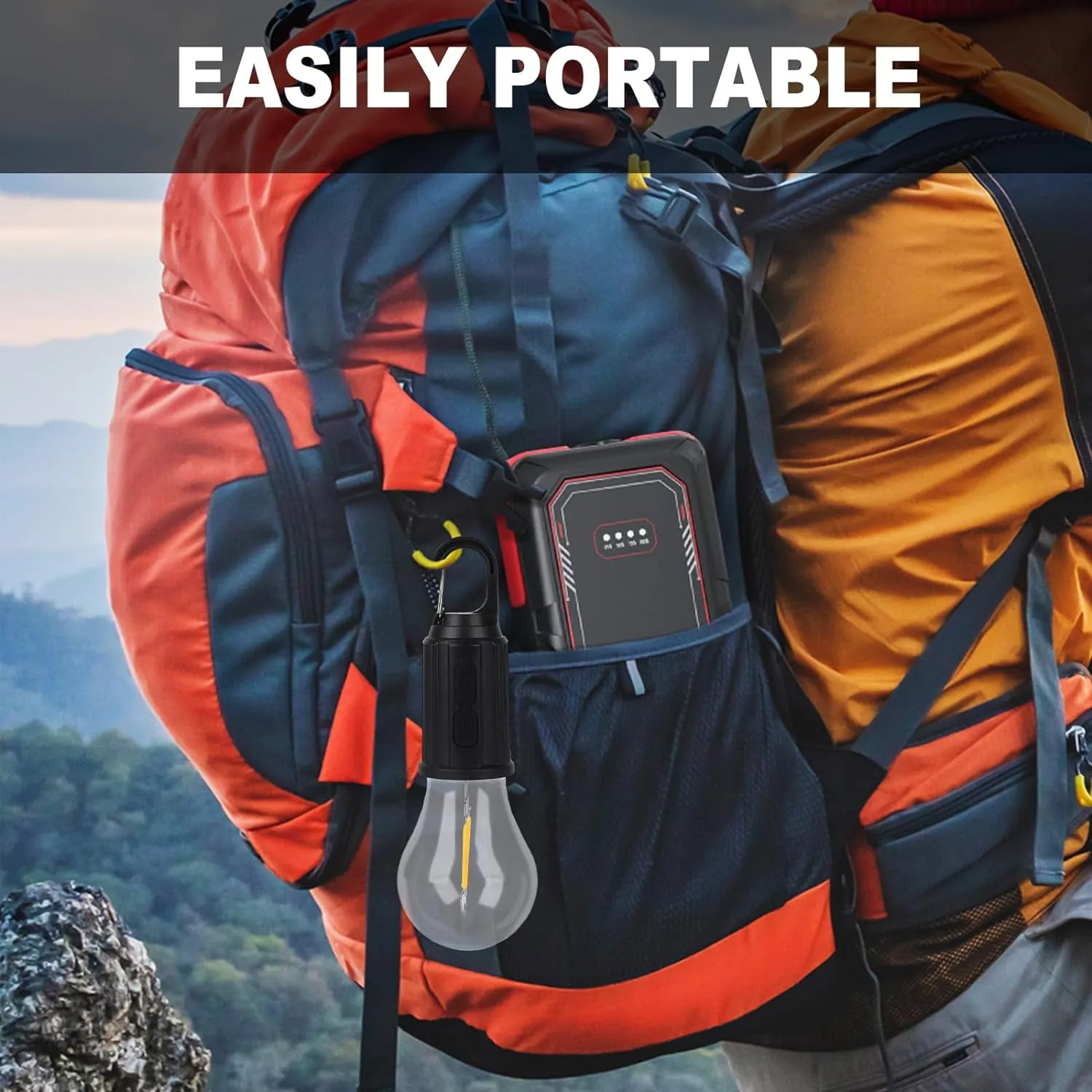 Pc) Modes Backpacking Tents with Lights 3 Rechargeable Emergency (1 Lamp Tent Lighting Camping for Tent Fishing, LED for Lights Clip Camping Best deal Camping Hiking Impeccable Portable Lantern Camping Hook