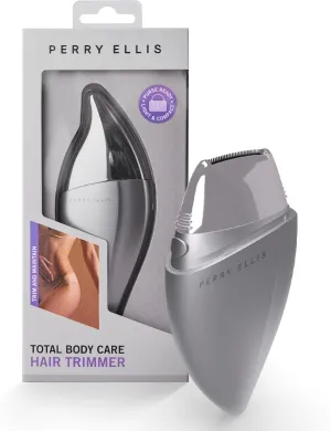 Perry Ellis Total Body Care Pocket Trimmer, Silver Cordless Hair Clippers | Women’s Grooming, Electric Shaver for Women | Battery Operated Womens Electric Razor, Hair Removal Device, Bikini Trimmer