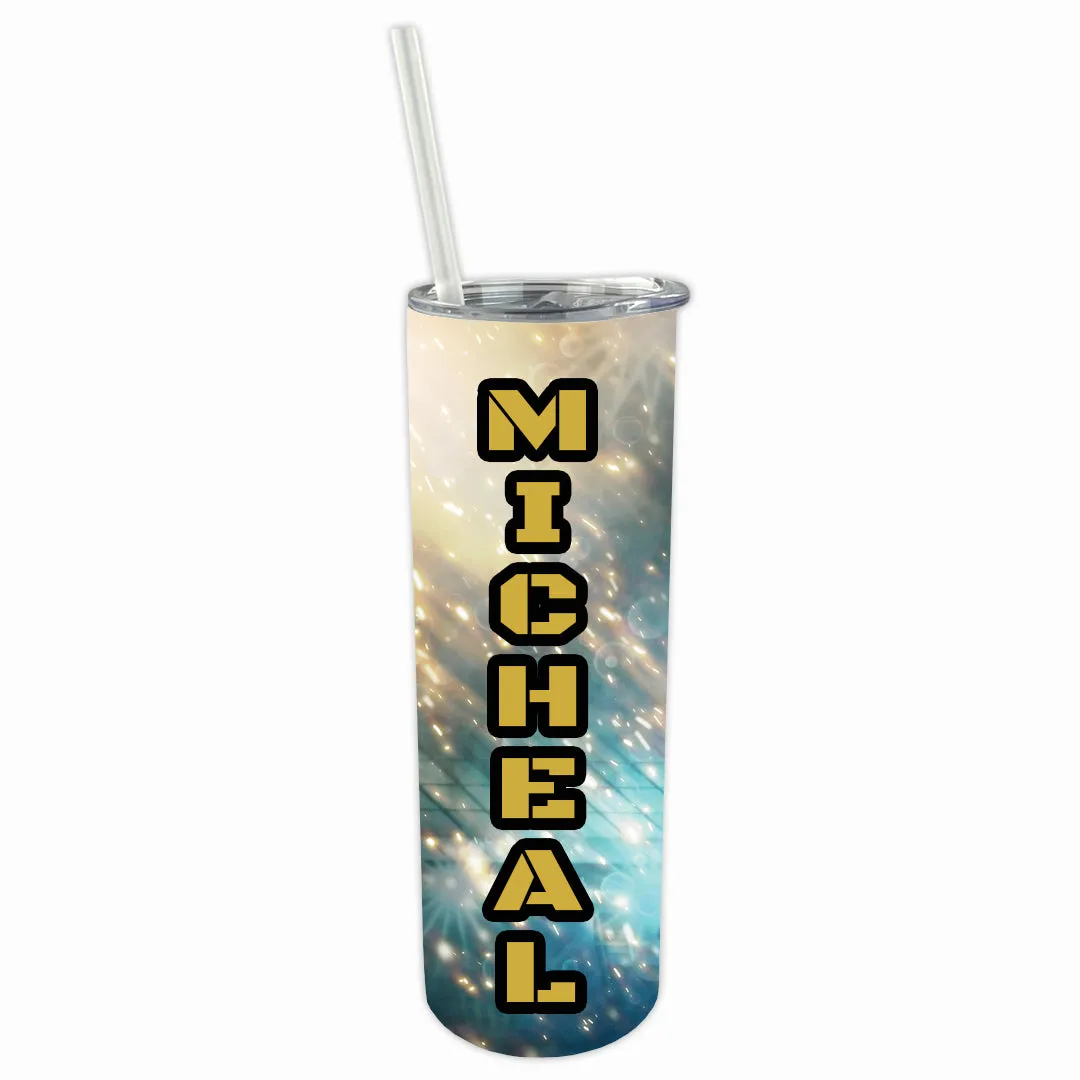 Personalized Sports 30oz Double Walled Stainless Steel Bottle - Football