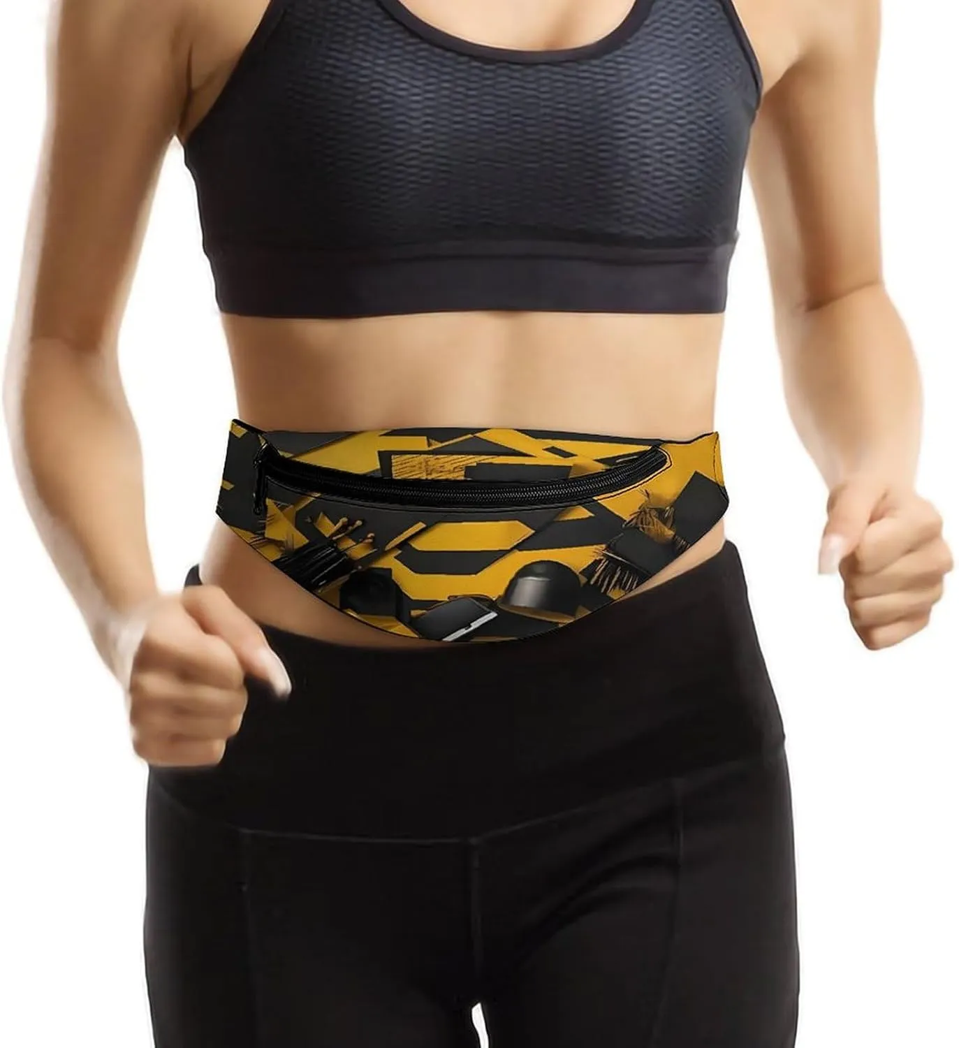 Personalized Waist Packs with Adjustable Strap,Bea CrossBody Fanny Pack Casual Bag for Travel Sports Running Hiking