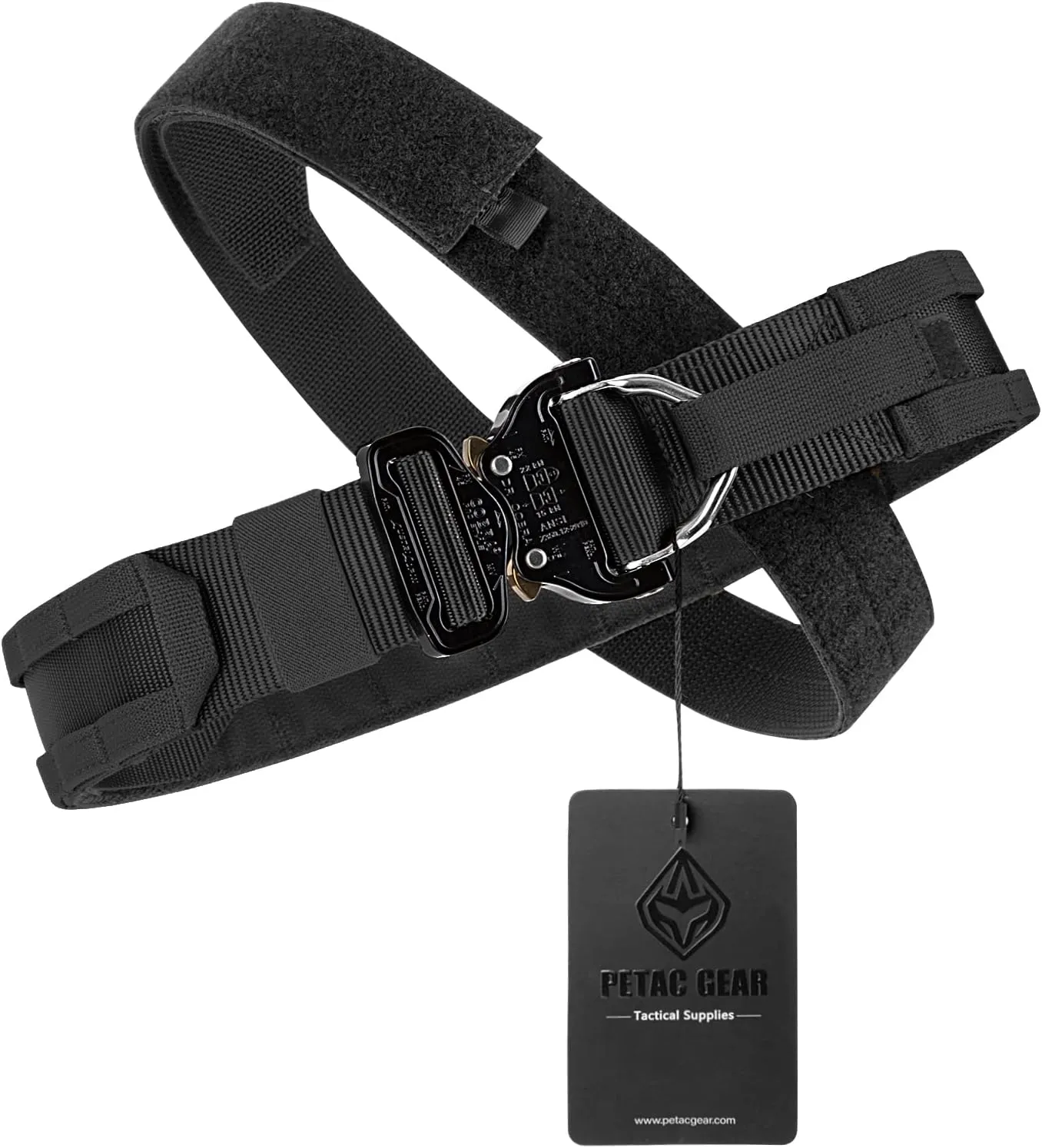 PETAC GEAR Tactical Battle Belt With Cobra Buckle D-Ring | Military Heavy Duty Rigger Gun Belts | Inner Outer Molle Belt.