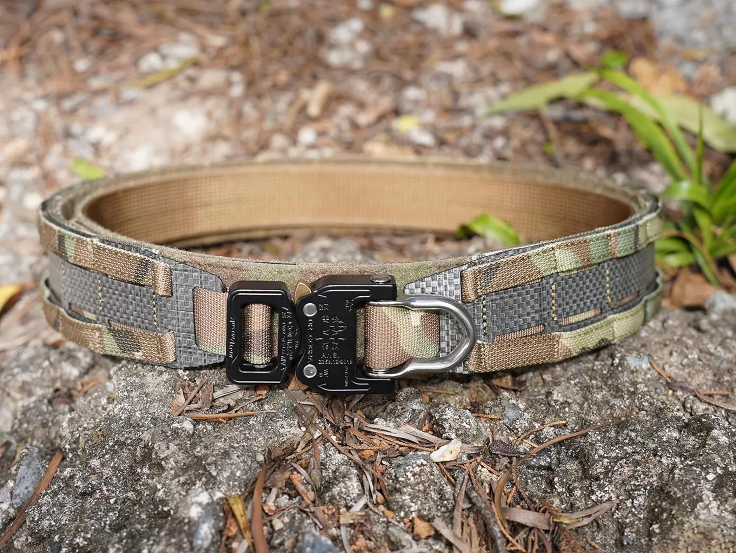 PETAC GEAR Tactical Belt Low Profile Molle Battle Cobra Belt Laser-Cut Tegris Rigid Shooting Gun Duty Belts