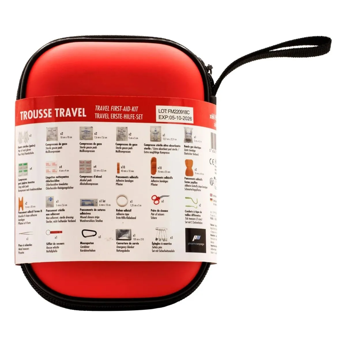 Pharmavoyage Travel first aid kit compact portable medicine box responder bag