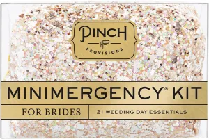 Pinch Provisions Minimergency Kit for Brides, Includes 21 Must-Have Essential Items for The Big Day, Compact, Multi-Functional Zipper Pouch, Perfect Survival Kit for Team Bride