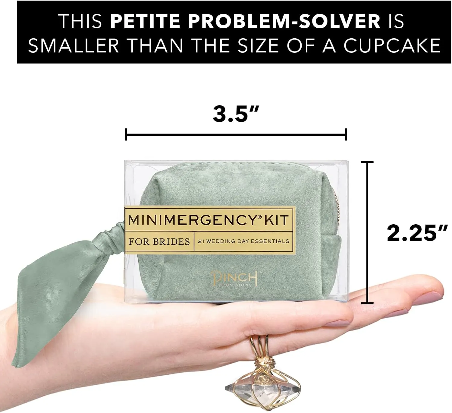 Pinch Provisions Minimergency Kit for Brides, Includes 21 Must-Have Essential Items for The Big Day, Compact, Multi-Functional Zipper Pouch, Perfect Survival Kit for Team Bride