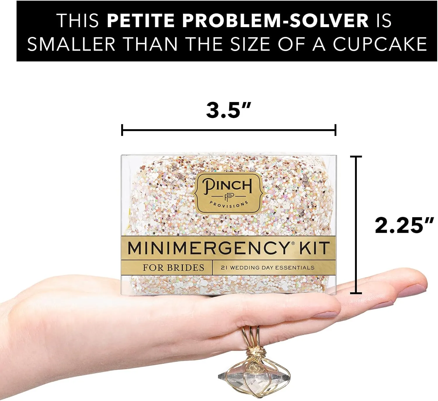 Pinch Provisions Minimergency Kit for Brides, Includes 21 Must-Have Essential Items for The Big Day, Compact, Multi-Functional Zipper Pouch, Perfect Survival Kit for Team Bride