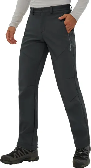 Pioneer Camp Men's Fleece Lined Outdoor Hiking Pants Insulated Waterproof Warm Softshell Windproof Work Pant