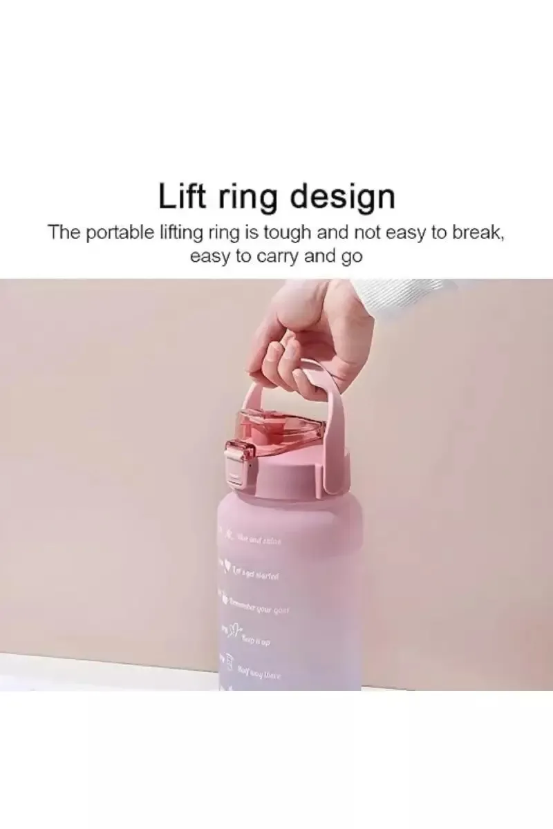 Plastic Sipper Water Bottle With Motivational Time Marker (900ml)