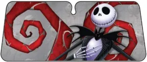 Plasticolor 003677R01 Accordion-Style 'Nightmare Before Christmas' Windshield Sunshade