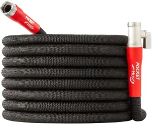 Pocket Hose Silver Bullet 2.0 Expandable Garden Hose 100-FT with Turbo Shot Nozzle, AS-SEEN-ON-TV, Lead-Free, Solid Aluminum Connectors, Easy On/Off Valve, Kink-Free, Leak-Proof