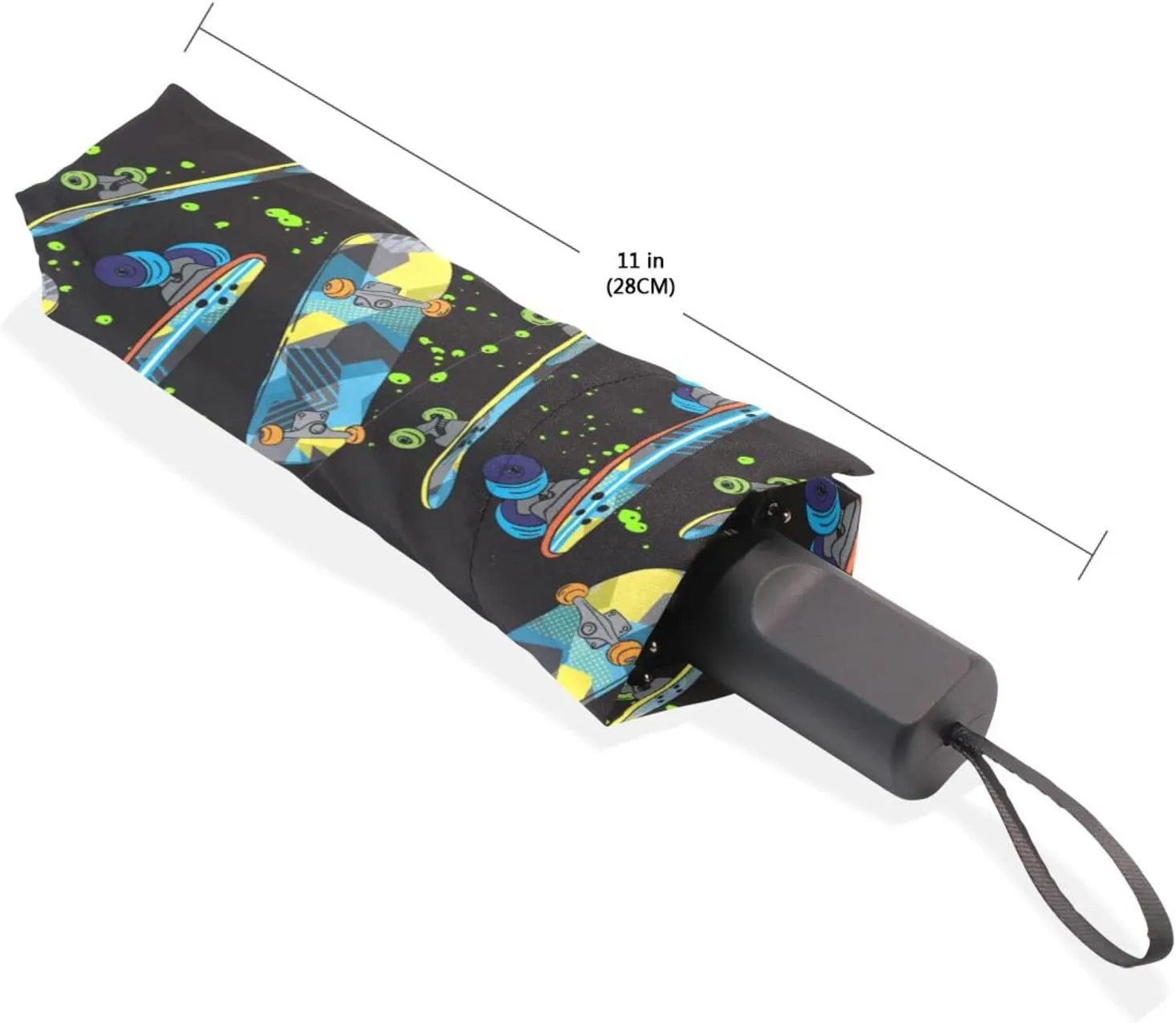 Poeticcity Rain Travel Umbrella, Hand Open Close Windproof Waterproof Folding Umbrella, Compact Canopy Strong Ray Parasol Umbrella