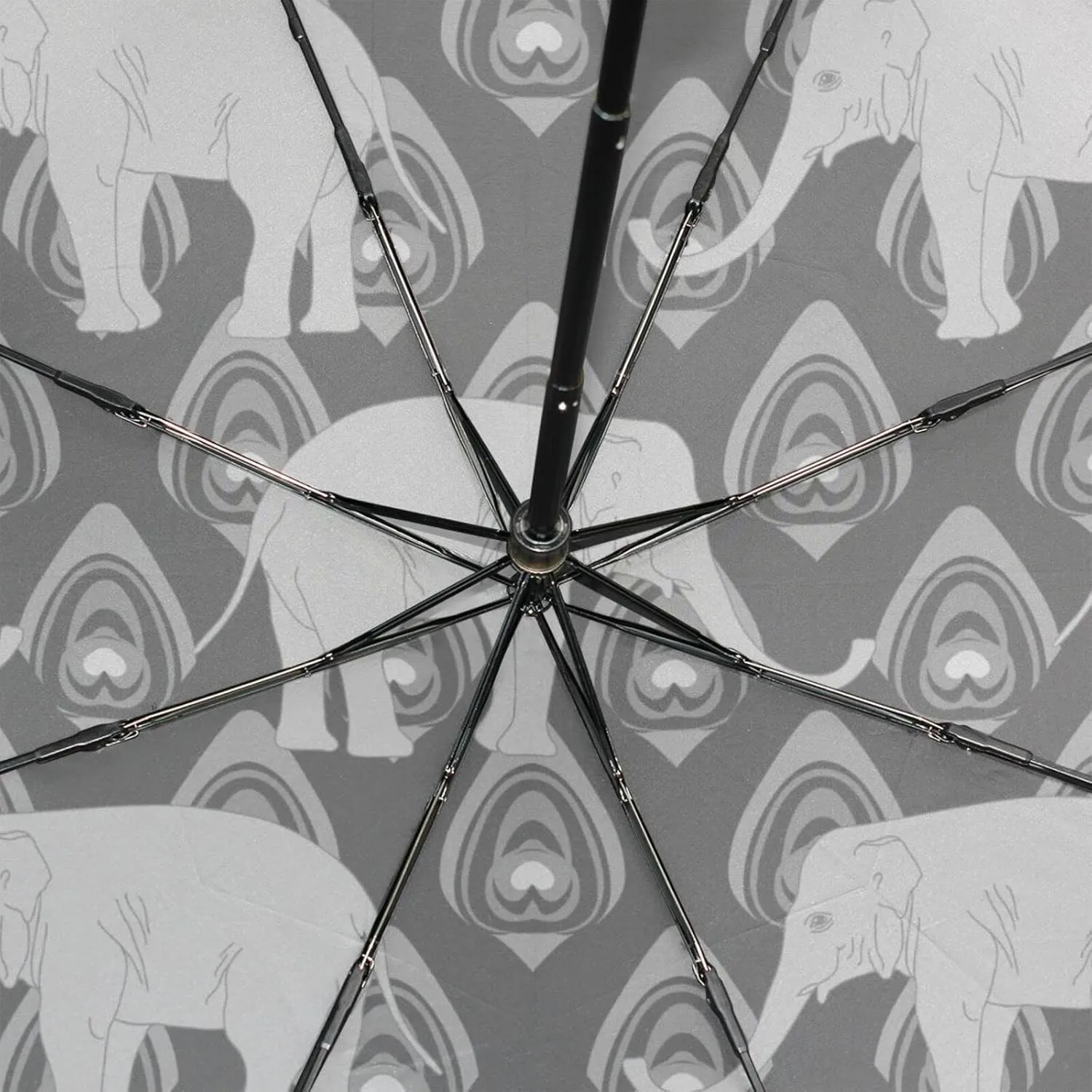 Poeticcity Rain Travel Umbrella, Hand Open Close Windproof Waterproof Folding Umbrella, Compact Canopy Strong Ray Parasol Umbrella