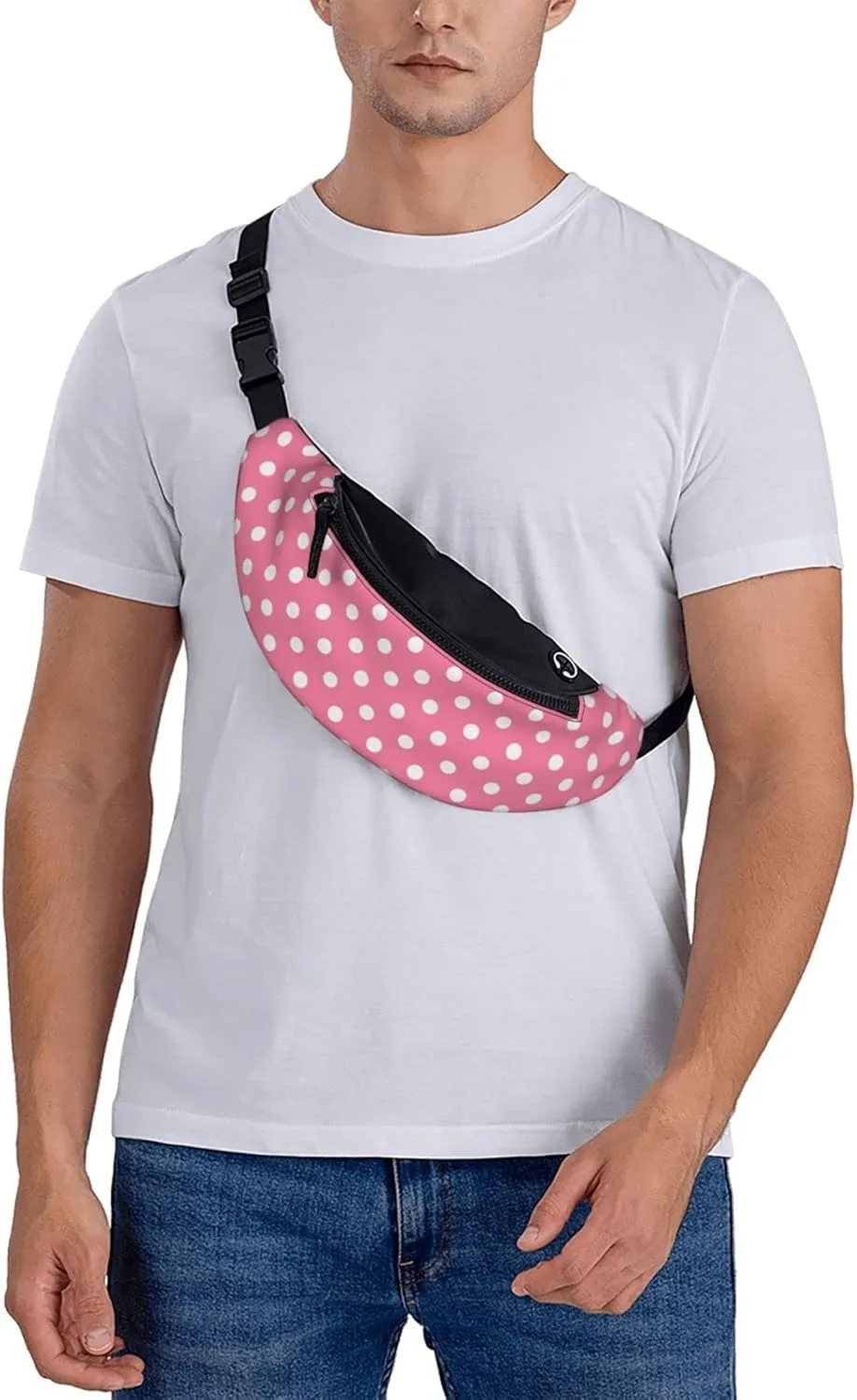 Polka Dots Fanny Waist Bag Pack Casual Chest Bag Waist Packs Everywhere Belt Bag Sling Bag for Women Men