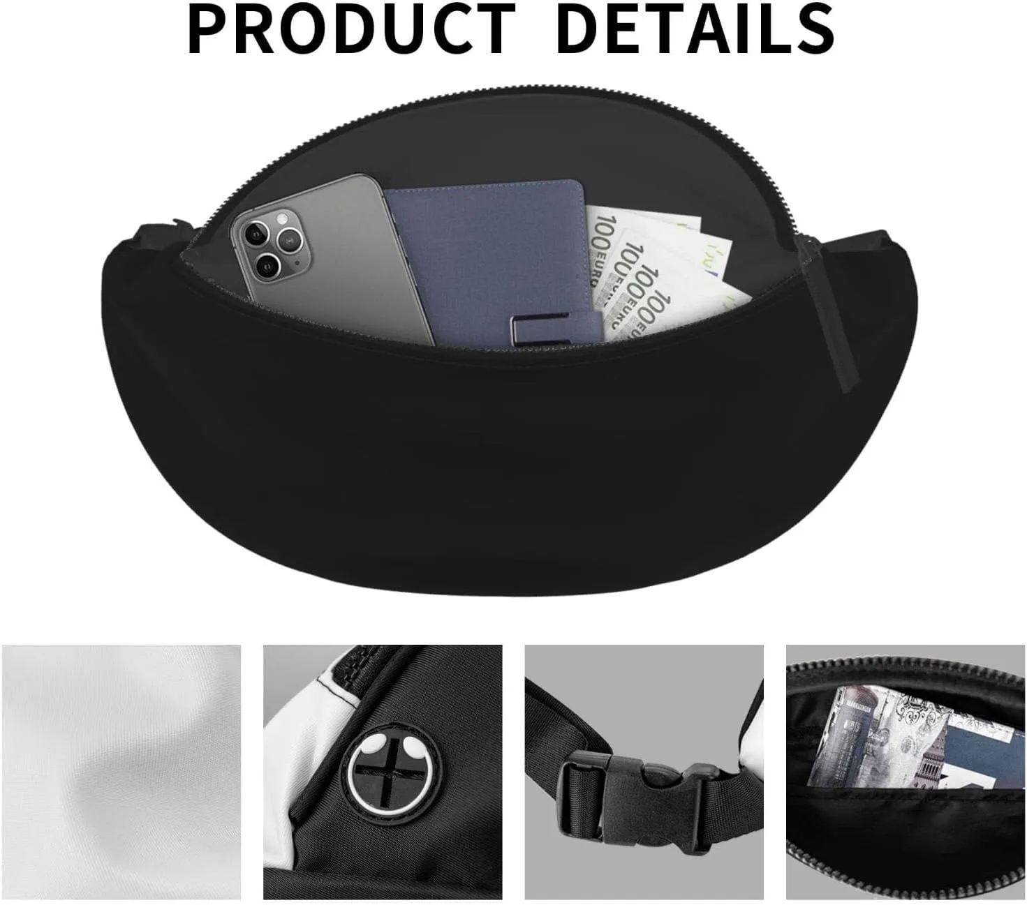 Polka Dots Fanny Waist Bag Pack Casual Chest Bag Waist Packs Everywhere Belt Bag Sling Bag for Women Men