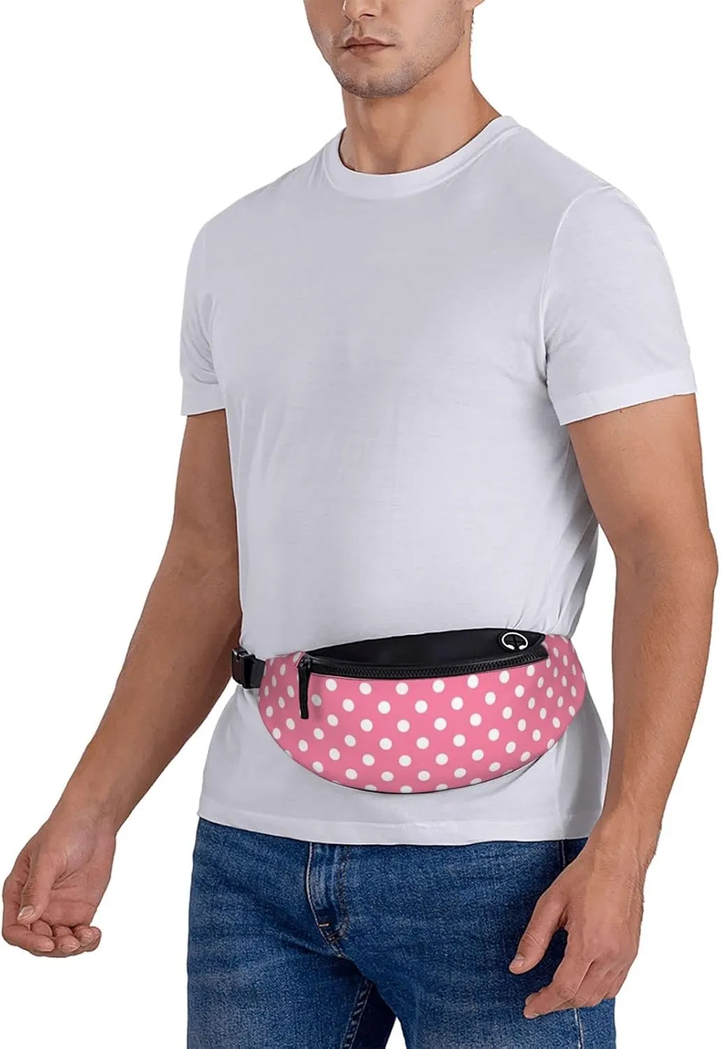Polka Dots Fanny Waist Bag Pack Casual Chest Bag Waist Packs Everywhere Belt Bag Sling Bag for Women Men