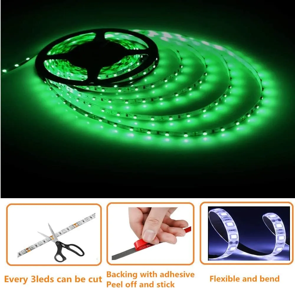 Pontoon Led Boat Lights, 12V 20FT Marine Led Strip Lights, Waterproof Boat Interior Light, Boats Deck Light, Night Fishing Lighting with Extension Cable for Boats (Green)