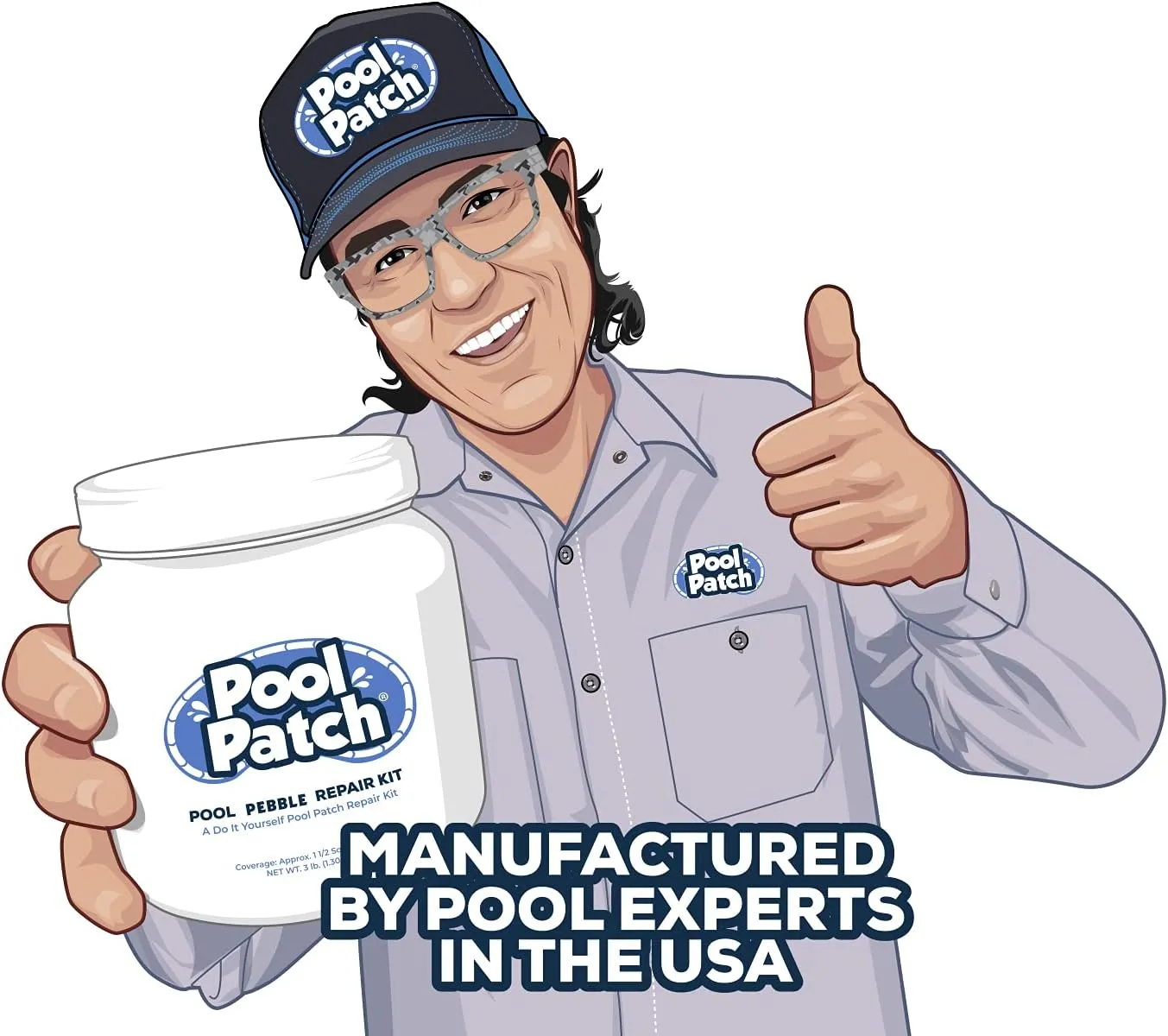 Pool Patch Pool Pebble Repair Kit, 3-Pound, Sand Regular