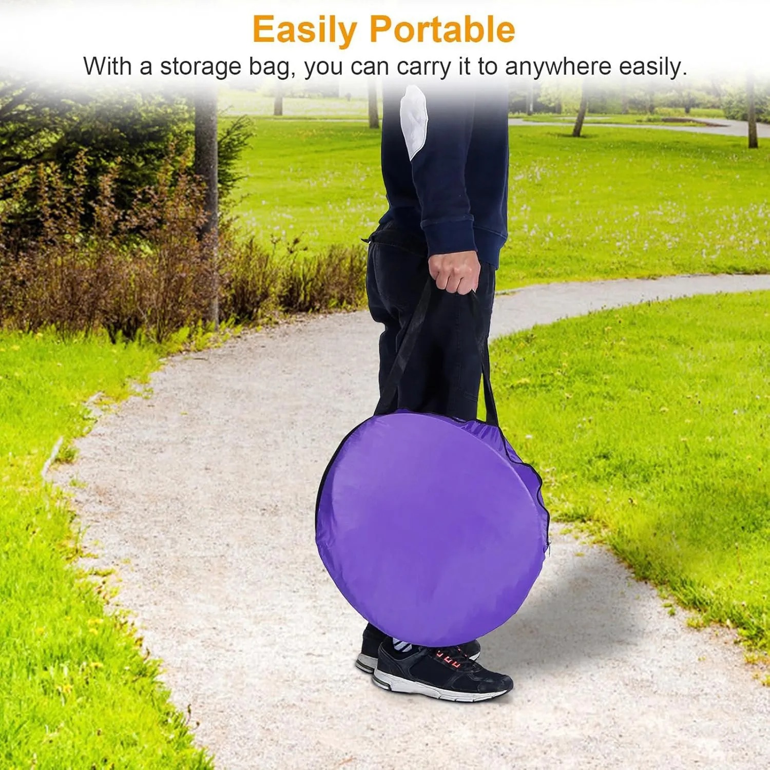 Pop Up Beach Tent, Anti UV Automatic Sun Shelter Umbrella, Portable Sun Shade Shelter for 2-3 People, Outdoor Instant Pop Up Beach Shade Tent with Carrying Bag, Purple