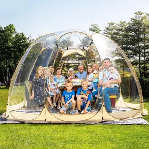 Pop Up Bubble Tent,8-14 Persons Igloo Tent,540 Degree Fully Transparent,Weatherproof and ColdProof Portable Camping Screen House,Outdoor Garden Backyard Patio
