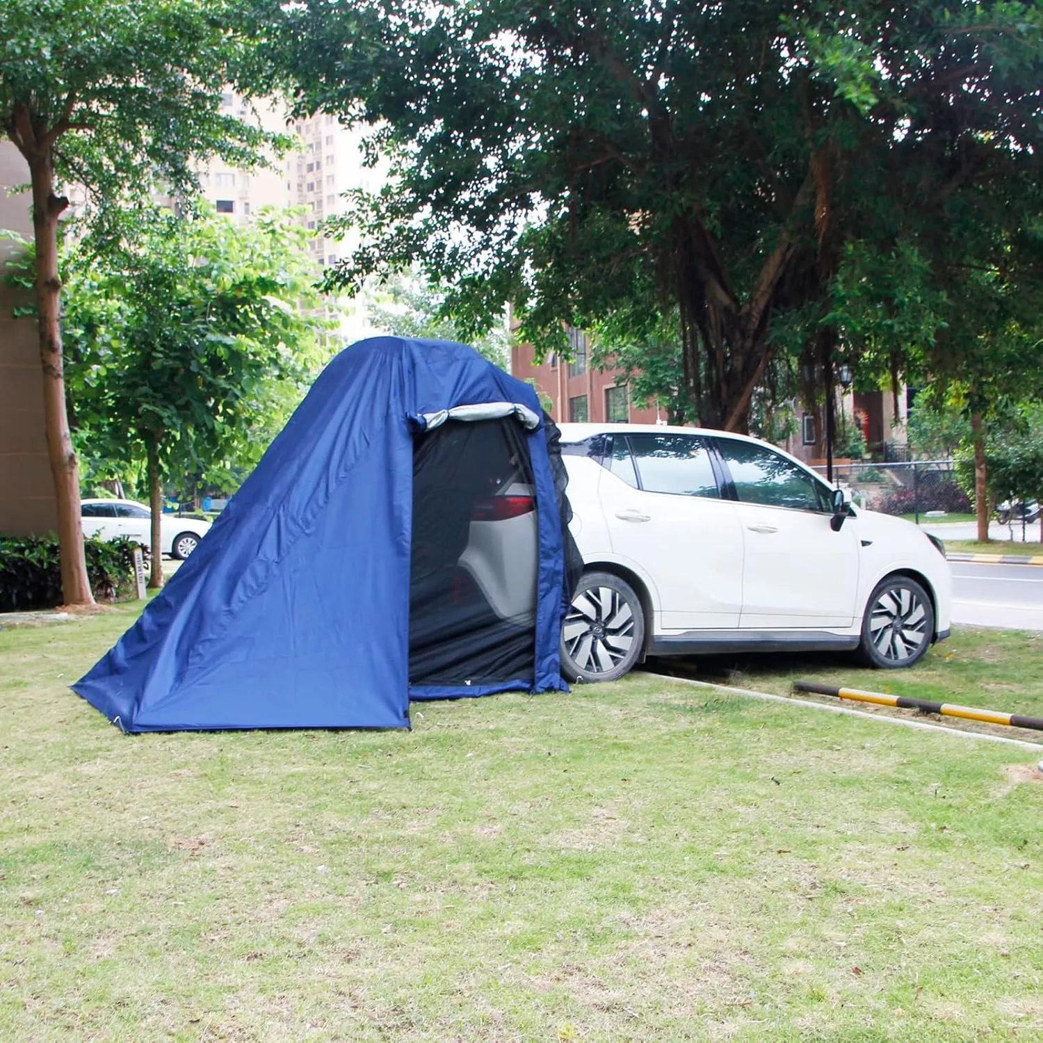Pop-Up Cabin for Cars | SUV Tent | Tailgate Shade Awning Tent for Car Camping Road Trip Essentials - Car Camping Shelter with Zippered Entry