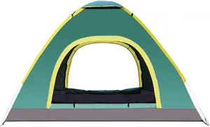 Pop Up Camping Tent 3-4 Person Automatic Tents for Camping Instant Tent Waterproof Windproof Beach Canopy Tent, Backpacking Tent for Camping Hiking Mountaineering (Color : /Green B, Size : 3-4 Perso